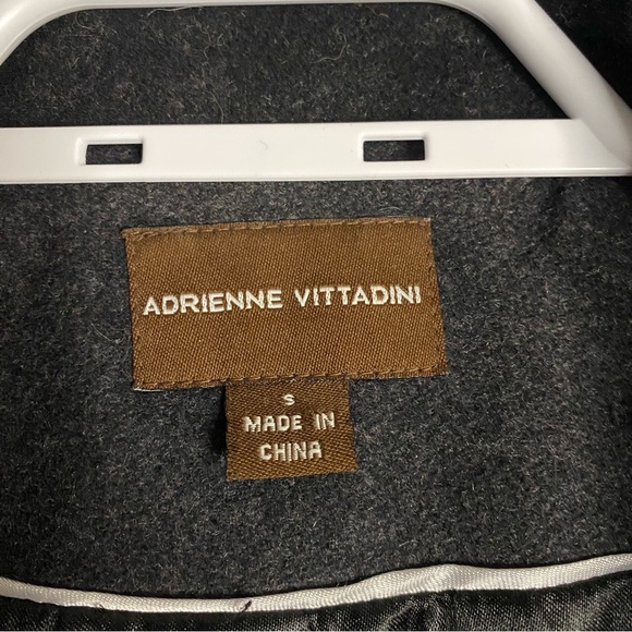 Adrienne Vittadini Women's Charcoal Wool & Cashmere Pea Coat - Picture 5 of 9